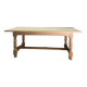 Raw wood farmhouse table
