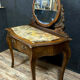Louis XV toilet table curved in precious wood marquèterie
