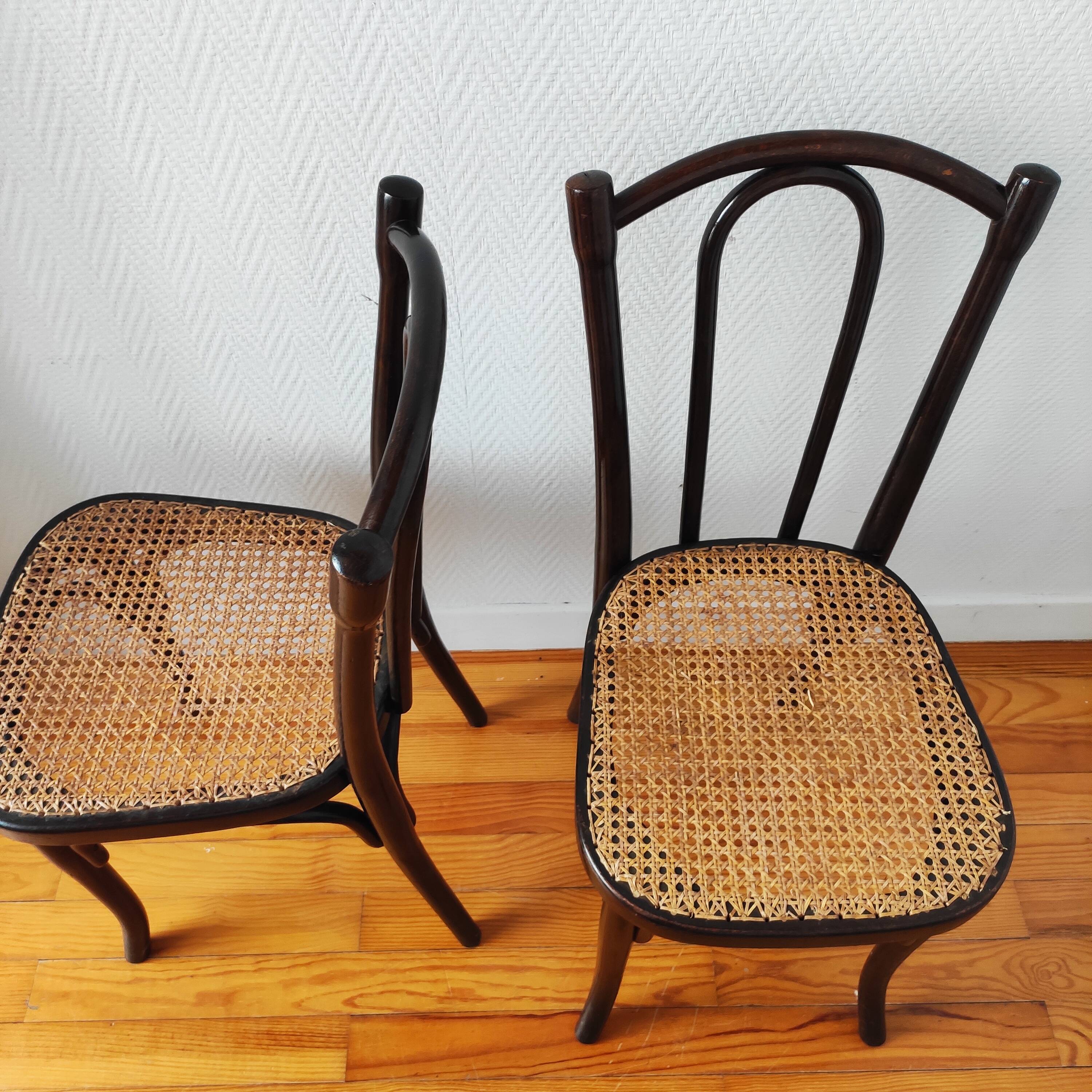 Paire de chaises bistrot Thonet N°56
