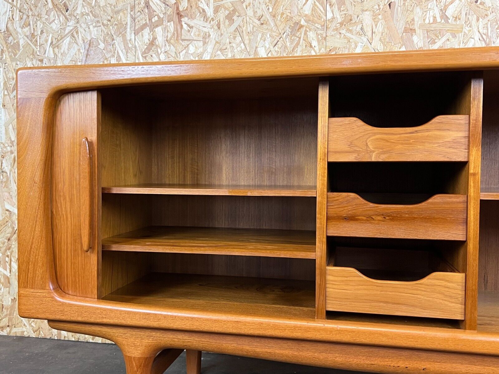 60s 70s Teak Sideboard Credenza by Johannes Andersen for Silkeborg CFC
