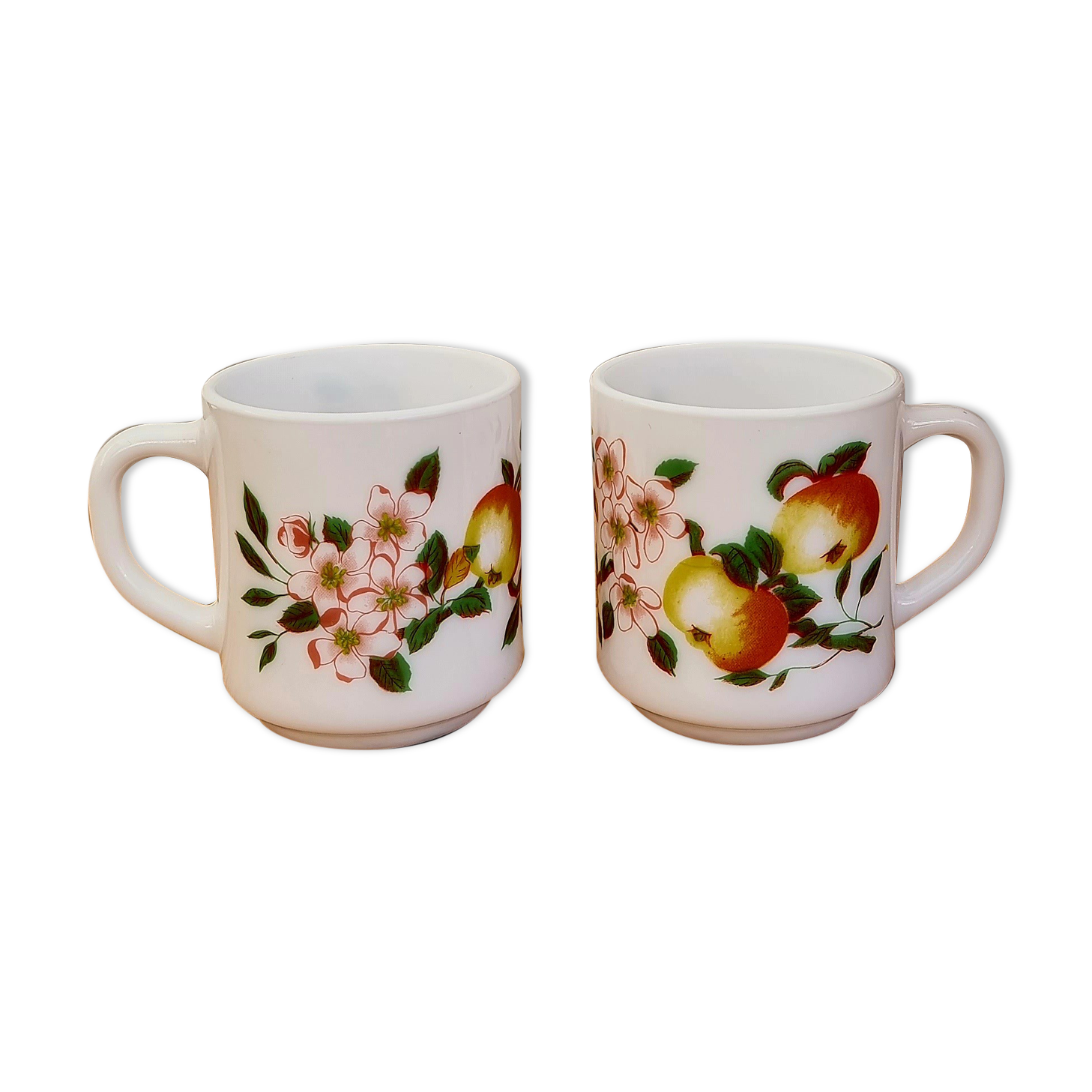 Set of 2 mugs Arcopal model apples