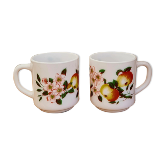 Set of 2 mugs Arcopal model apples