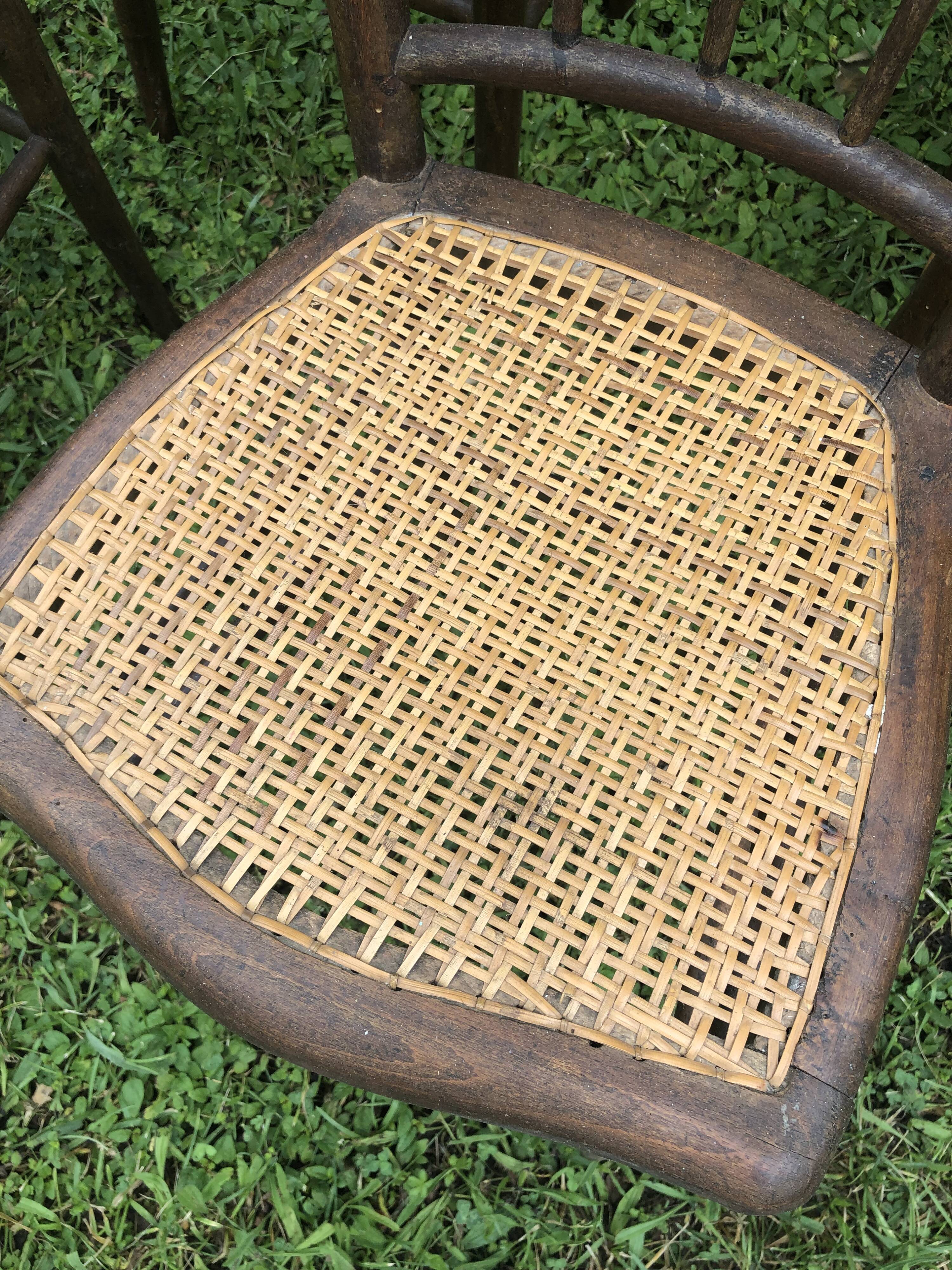 Canned bistro chairs