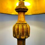 French floor lamp in fluted and gilded wood, Louis XVI style, twentieth century