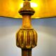 French floor lamp in fluted and gilded wood, Louis XVI style, twentieth century