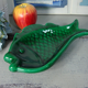Majolica plate in vintage fish, slurry plate.