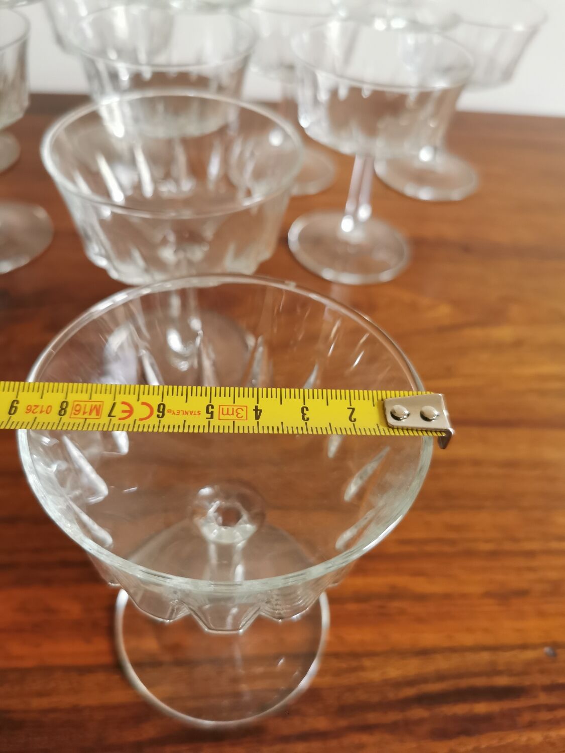 12 vintage champagne glasses