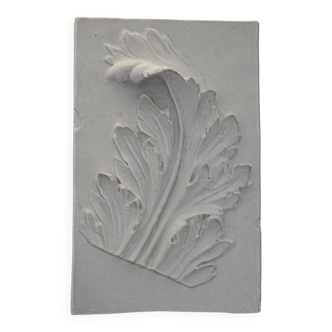 Plaster bas-relief of an acanthus leaf