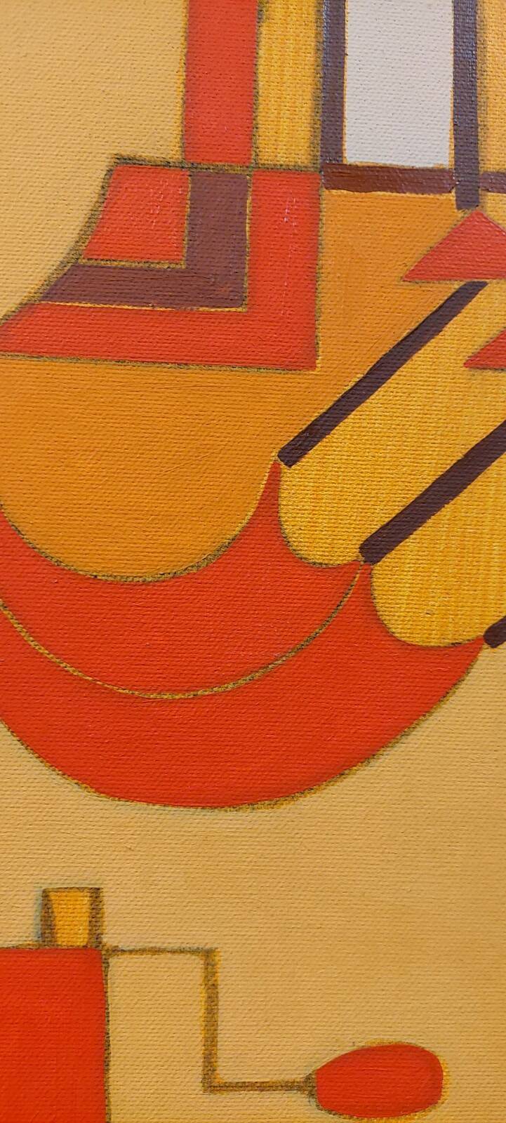 Abstract painting by Franco Balleri 1977 oil on canvas 80x60