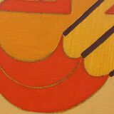 Abstract painting by Franco Balleri 1977 oil on canvas 80x60