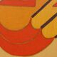 Abstract painting by Franco Balleri 1977 oil on canvas 80x60