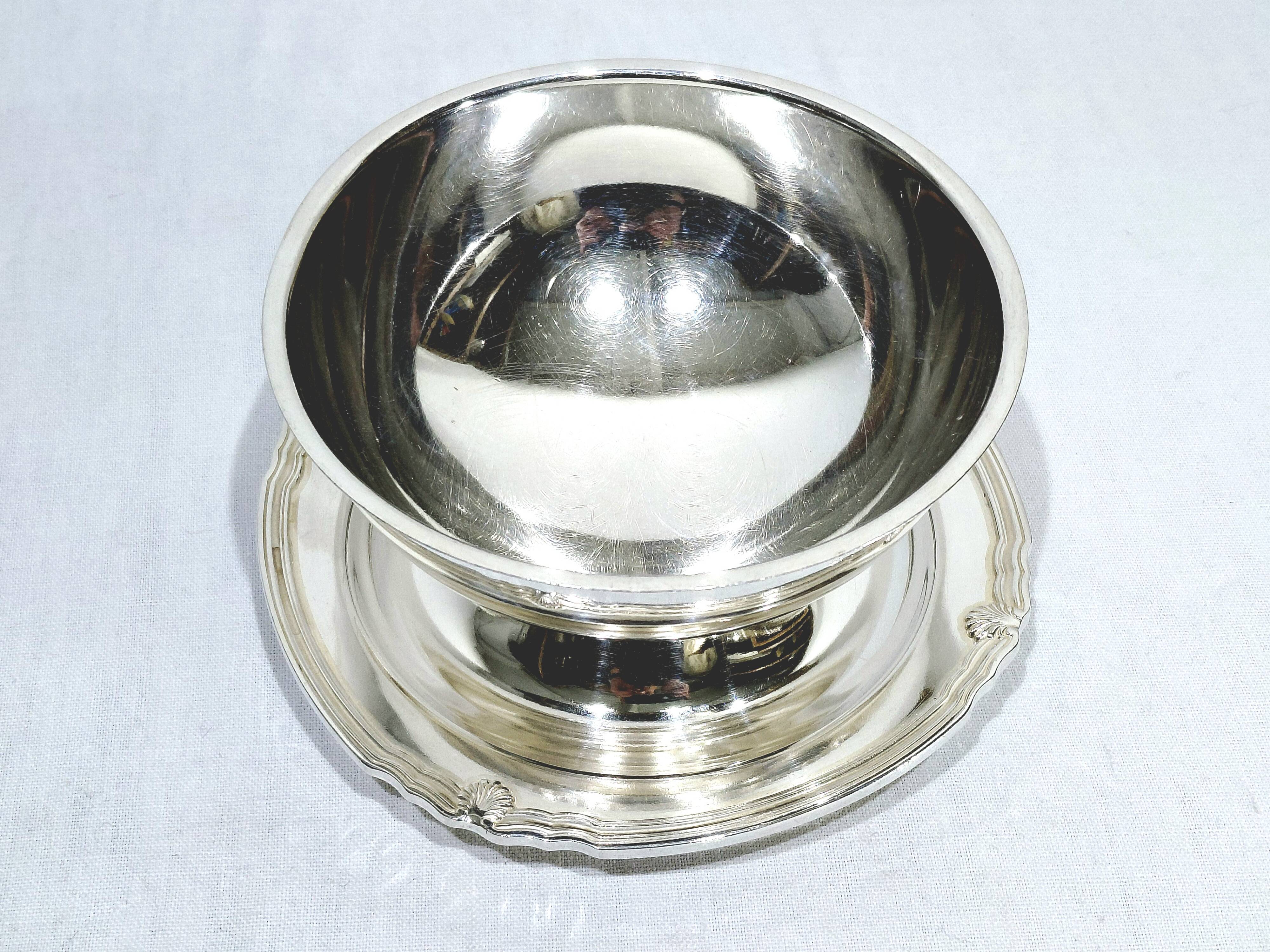 Gallia - silver-plated metal saucepan vendôme model