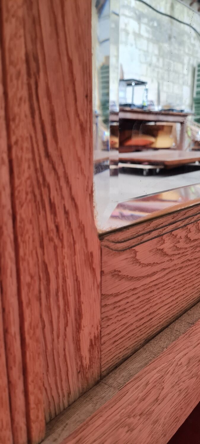 Art deco wardrobe in light oak