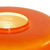 Orange glass table lamp in retro style