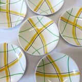 6 soup plates from Gien, "Sarabande" model, in very good condition.
