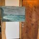 Ancient table, marine landscape, signed 20th century.