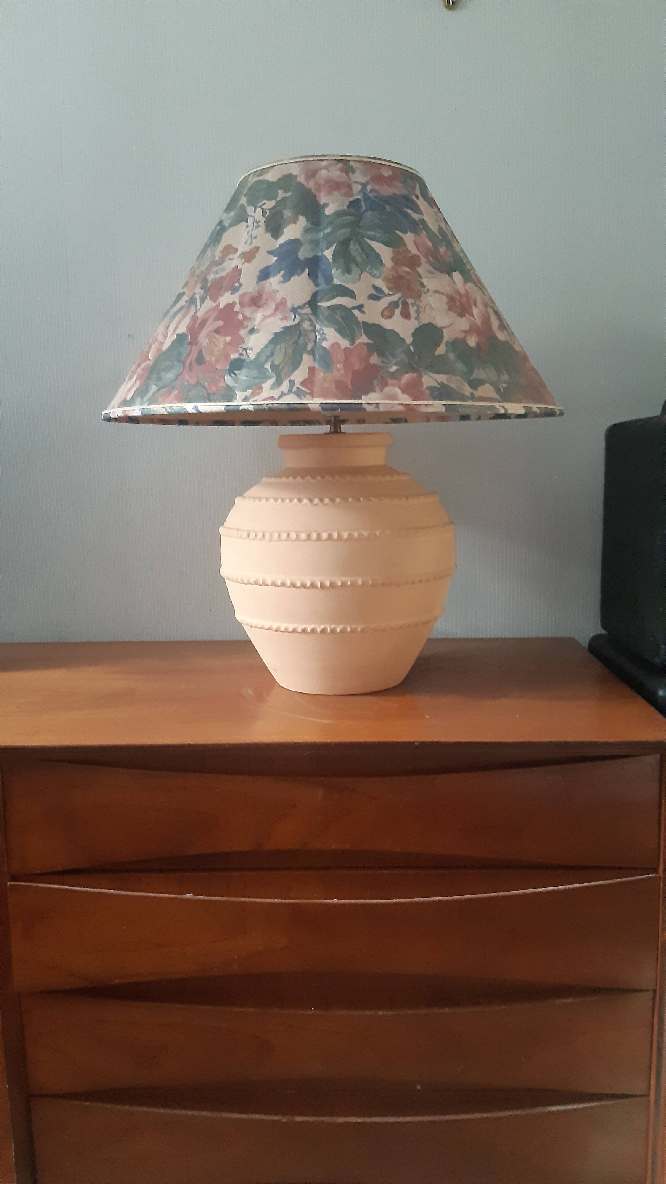 Lampe terre cuite années 60