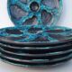 Vintage Fat Lava Oyster Plates