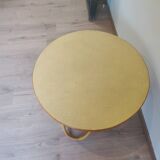 Circular coffee table in rattan years 60