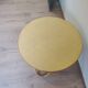 Table basse circulaire en rotin, années 60