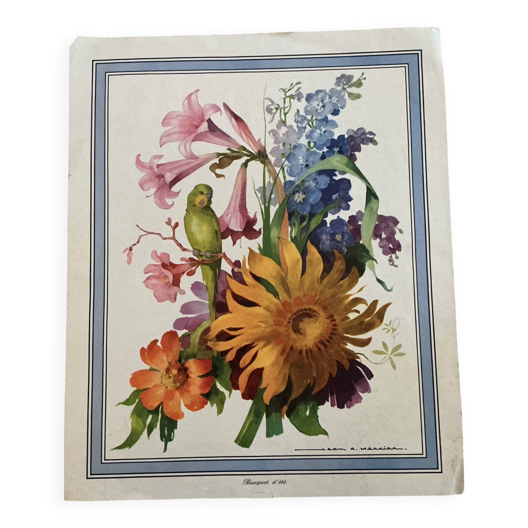 Ancient floral illustration.
