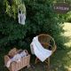 Fauteuil corbeille enfant en rotin