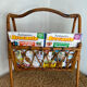 Bamboo and rattan magazine rack, 1960s