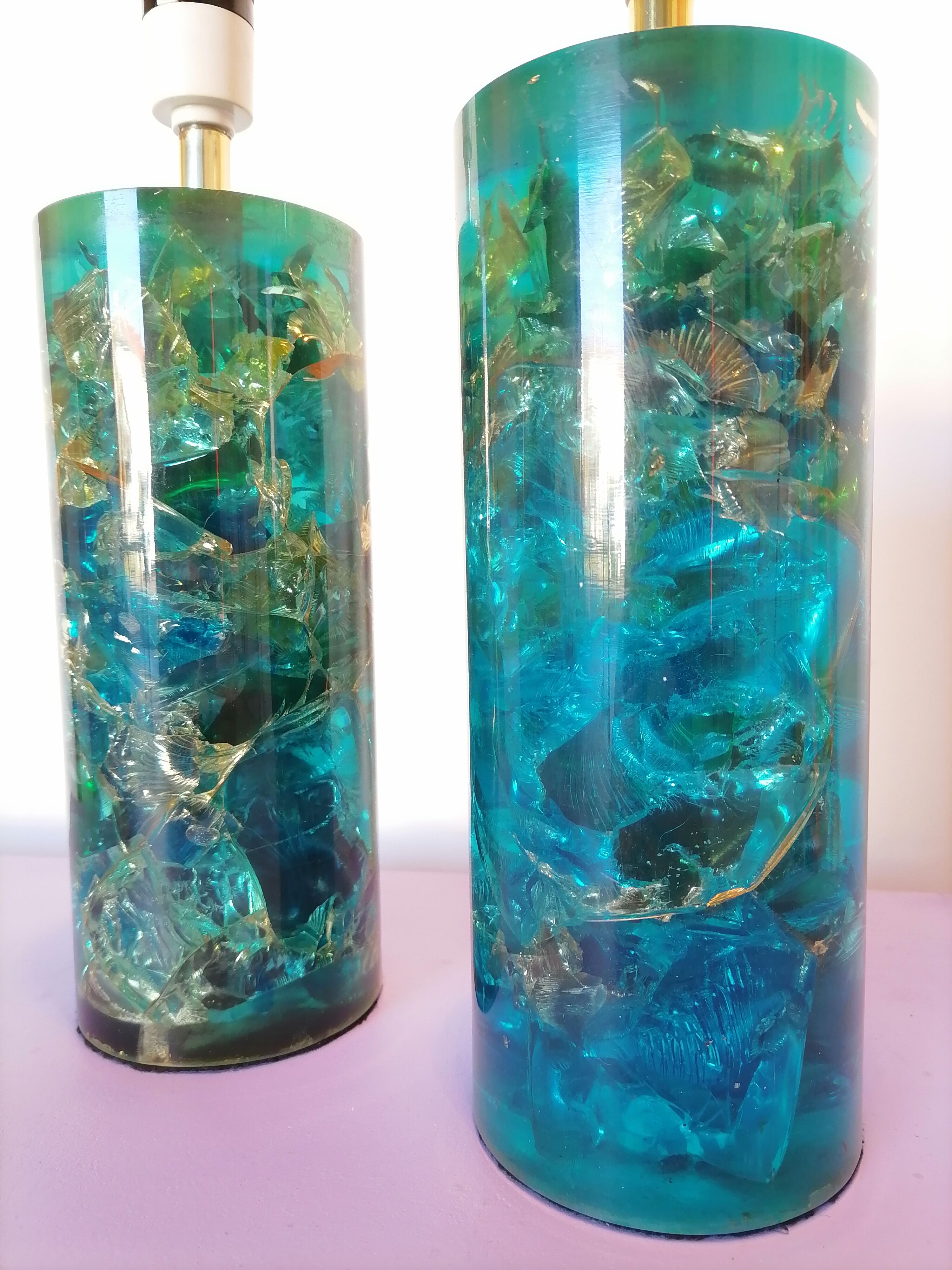 Fractal resin lamps 1970