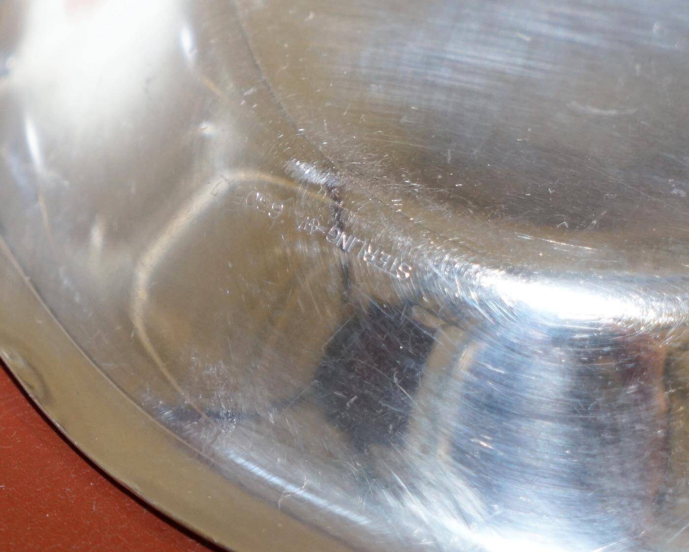 Pair of sterling silver biscuit dishes by Webster circa 1950.