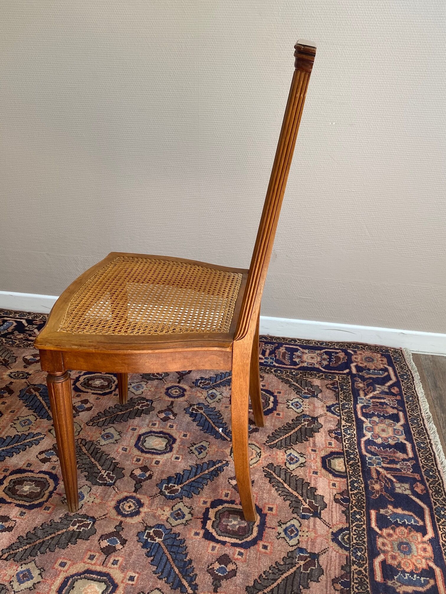 Lot of two chairs Art nouveau blond wood