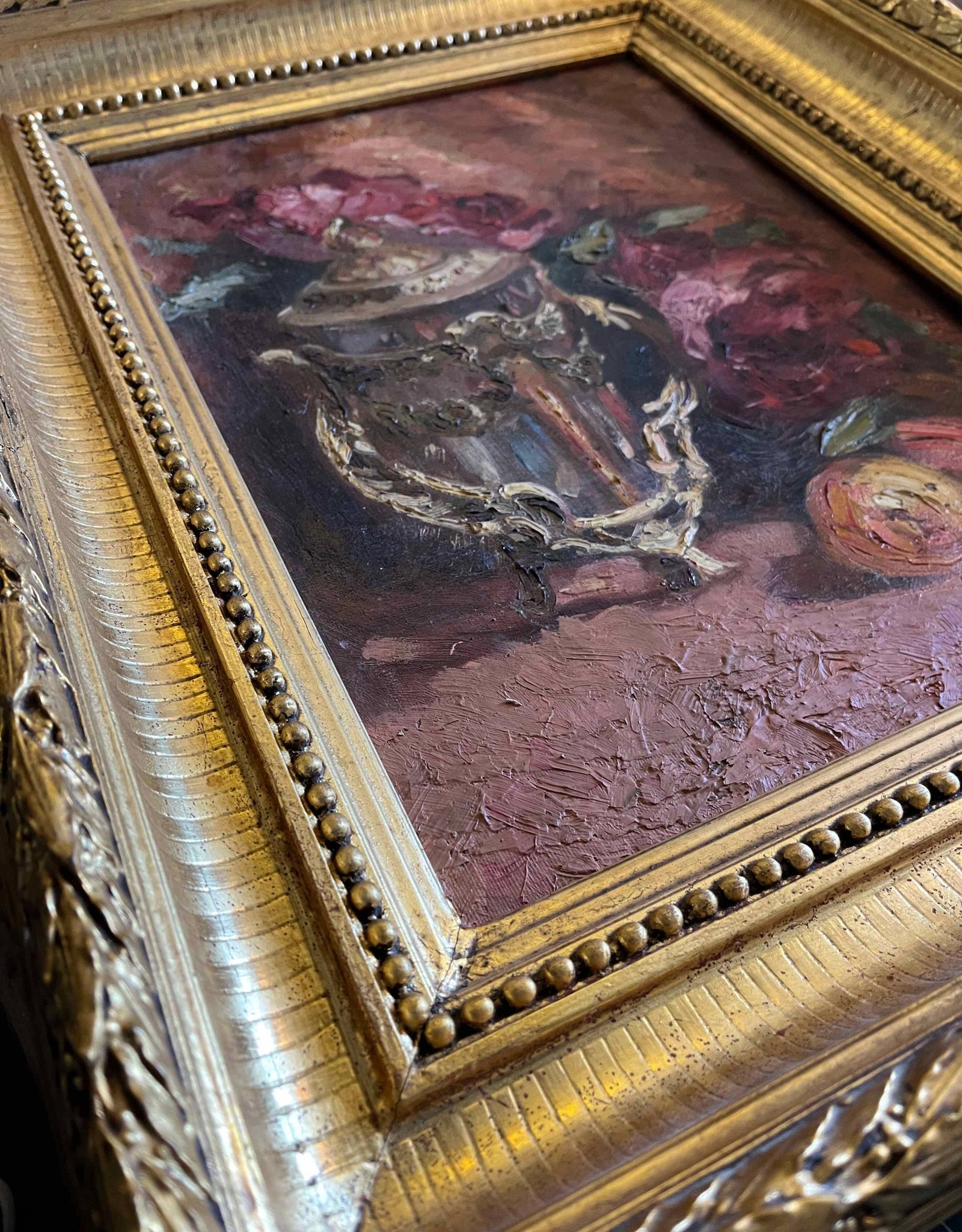Painting hst/p attr. constant louche (1880-1965) "orientalist still life"