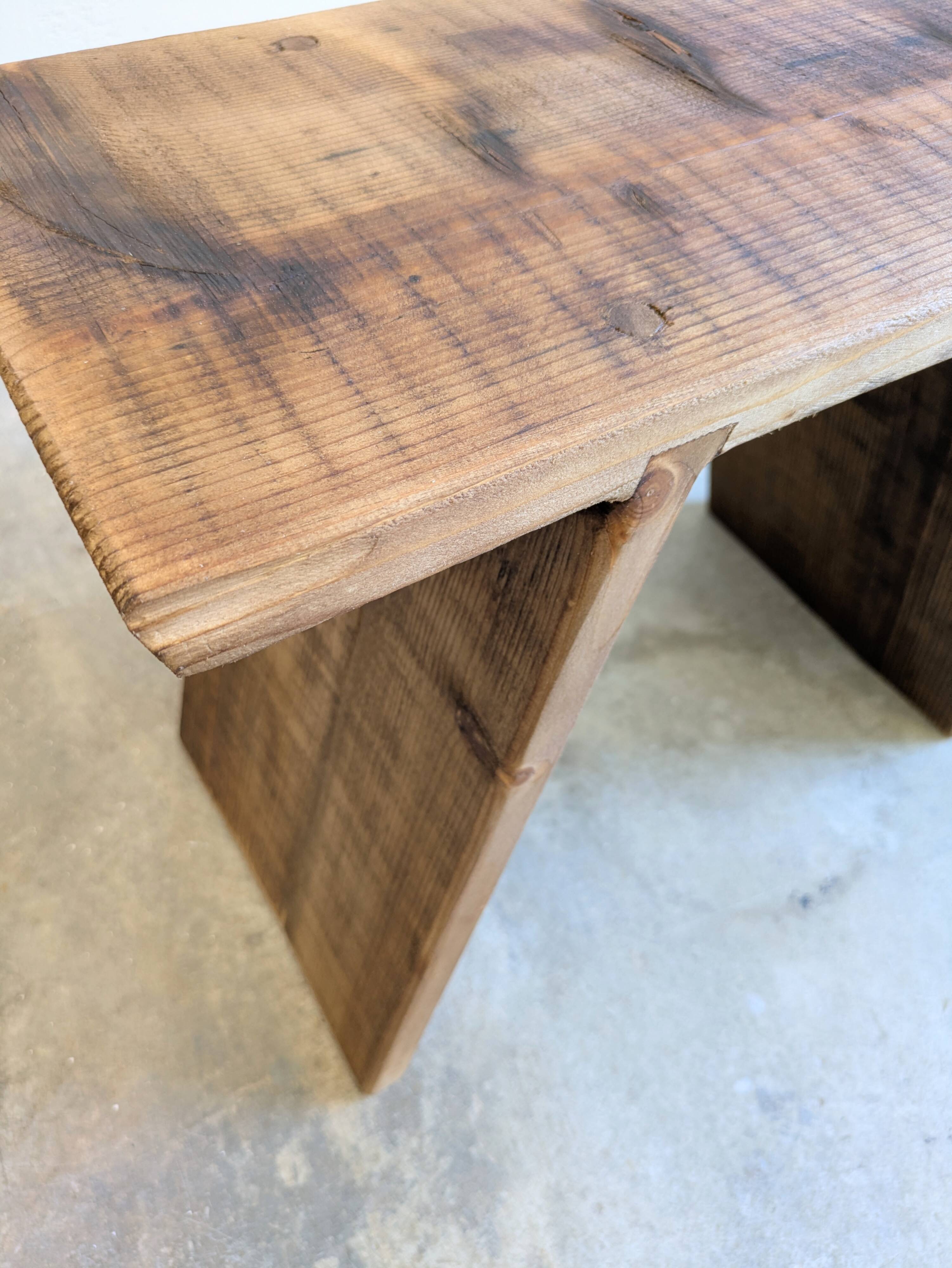 Tabouret banc ancien bois patine brocante