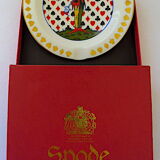 Porcelain ashtray "bone china" centered "Joker"