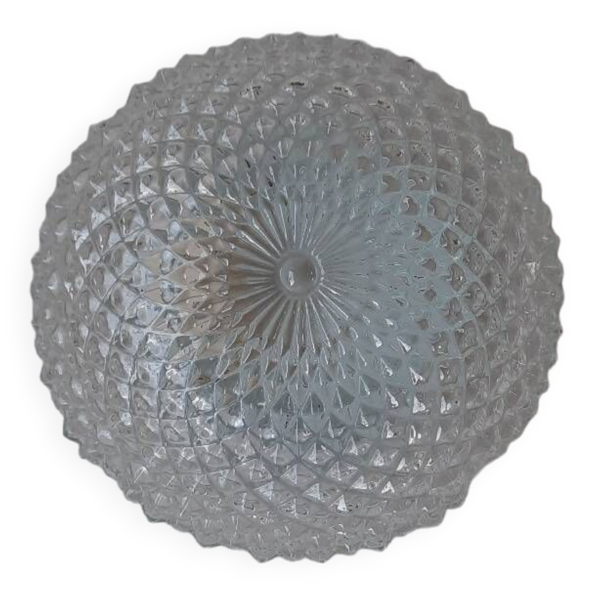 Molded glass ceiling light