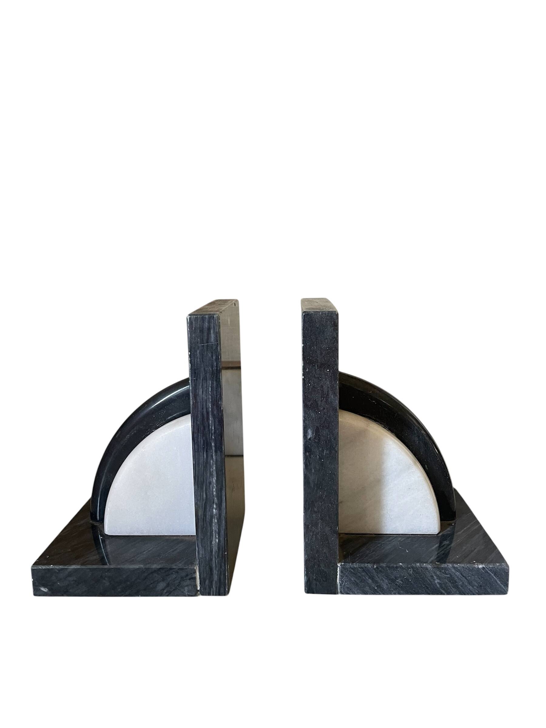 Art Deco marble bookends