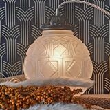 Globe art deco hanging lamp