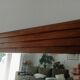 Vintage Art Deco wooden mirror from the 1950s.