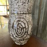 Mid-century modern vase in black ceramic and clay - Hódmezővásárhely, 1960s