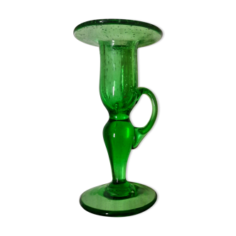 Biot glass candle holder