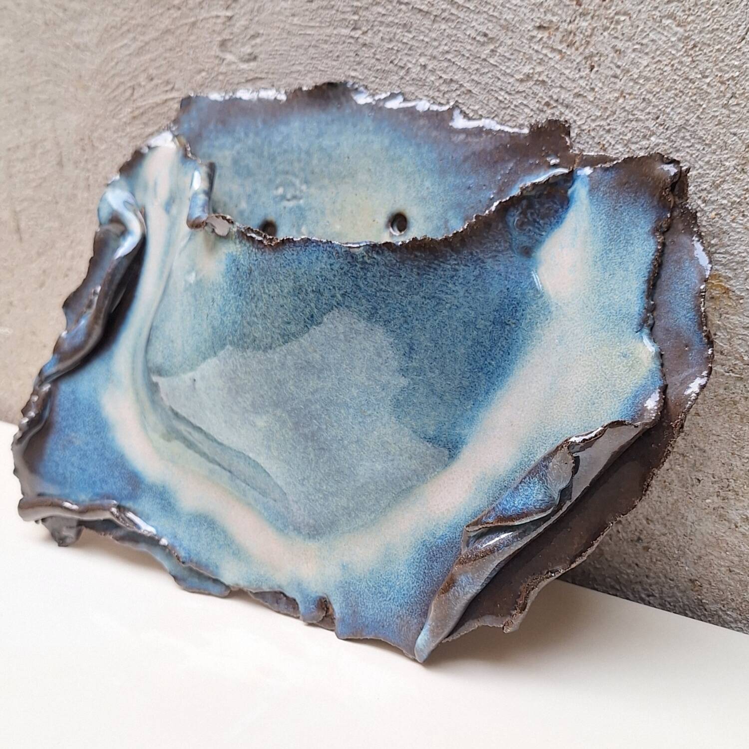 Ceramic wall vase by Nadia and Alain Pinel