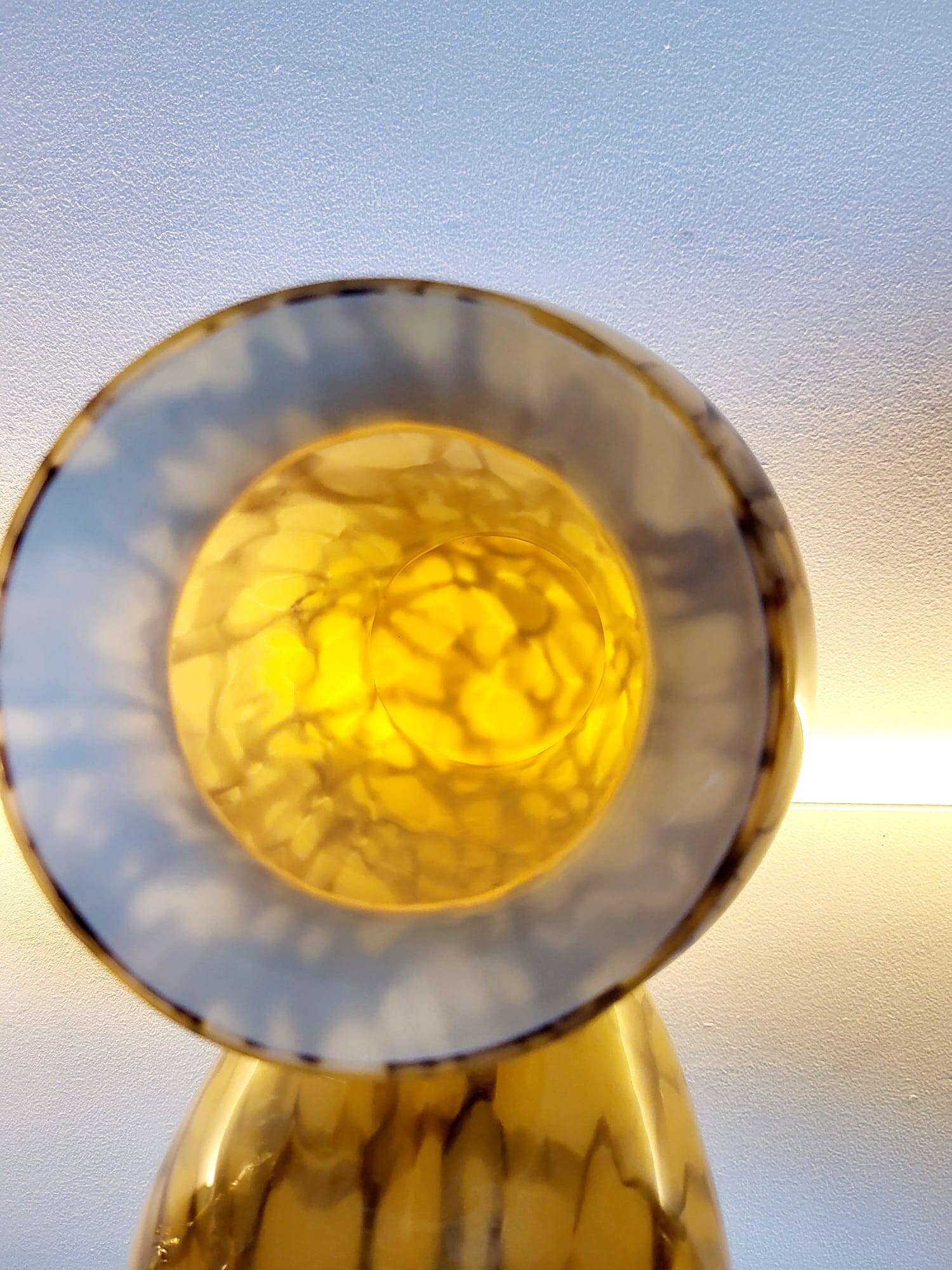 Vase in opaline glaze Art Deco Scailmont Glassworks Henri Heemskerk Belgium