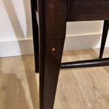 Lot de 5 chaises bois et Skaï blanc