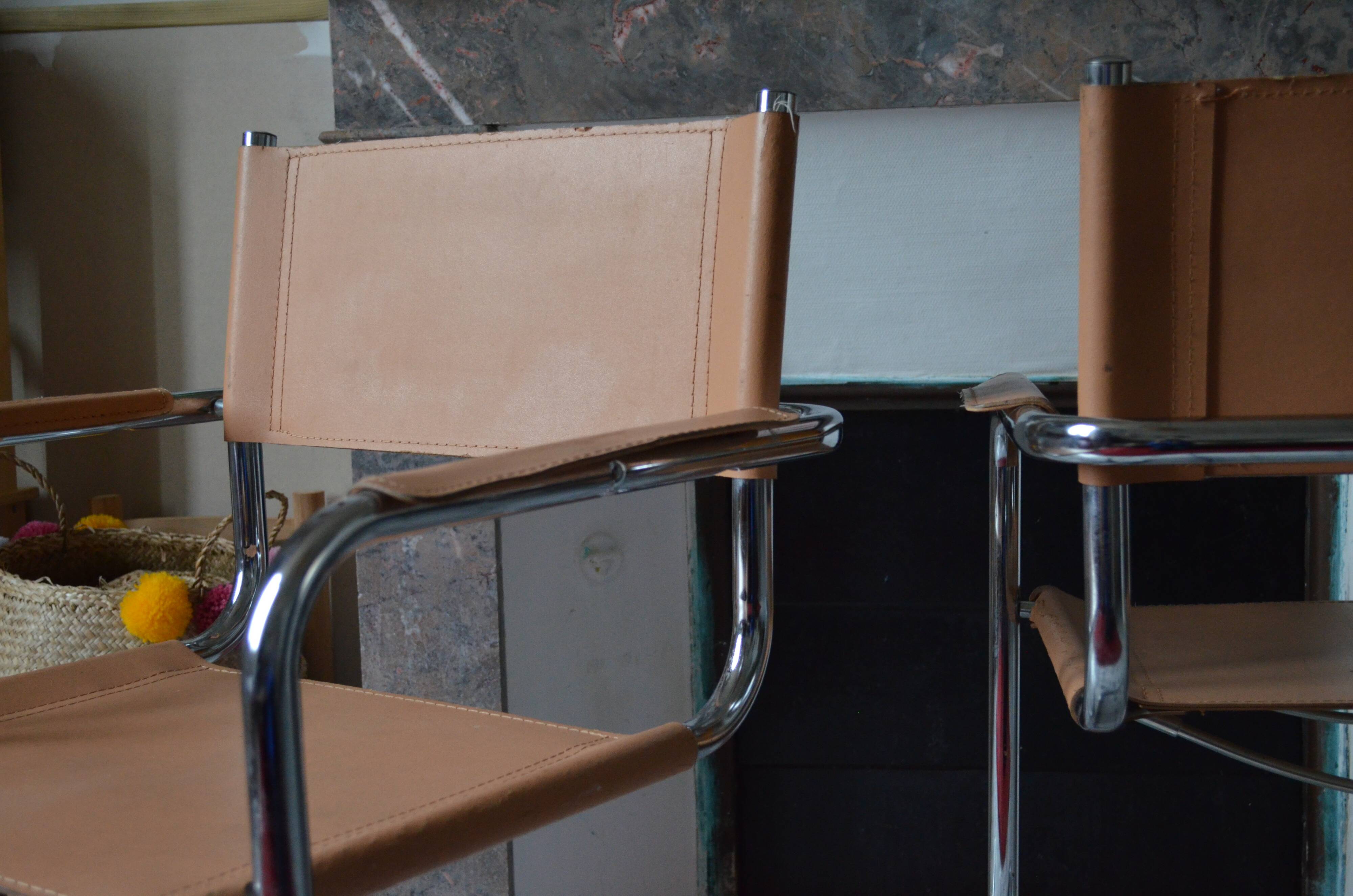 Duo of tubular chairs