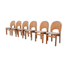 Set of Six Pine Mid-Century Danish Dining Chairs (6)