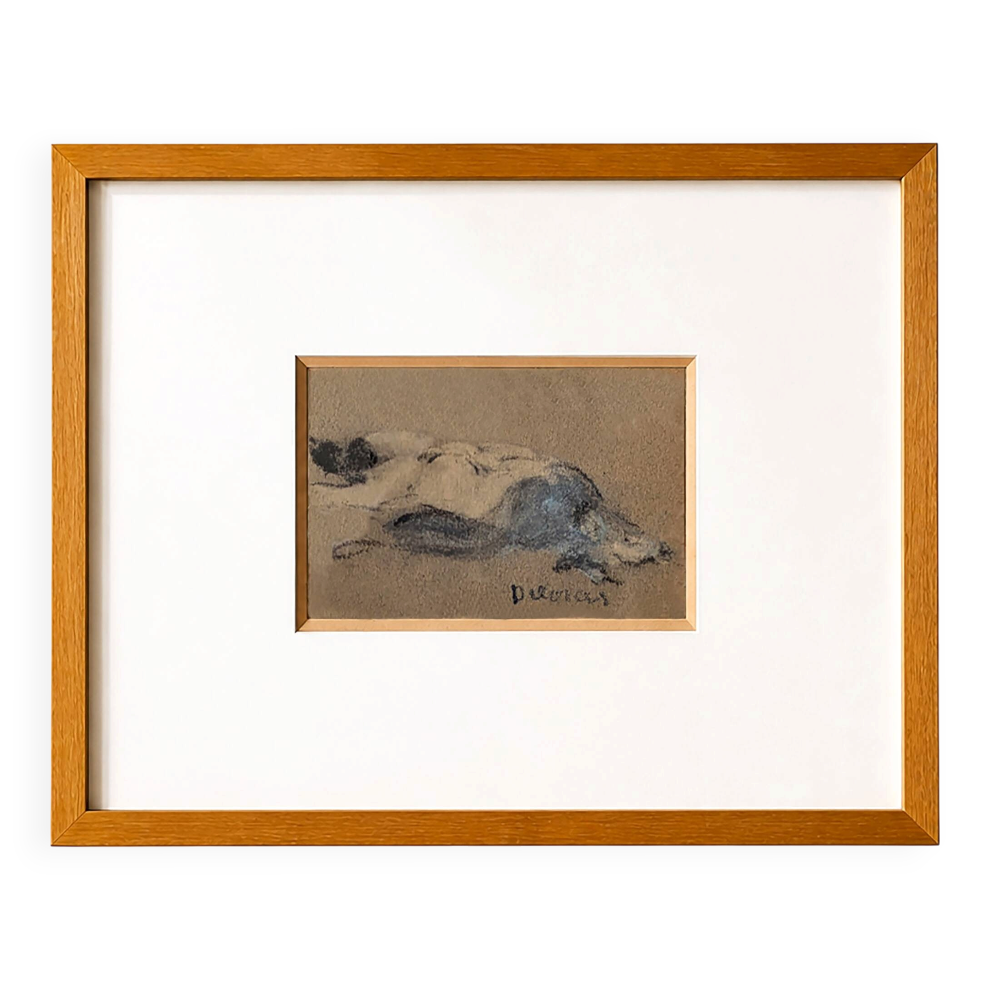 Henriette Deloras (1901-1941) – signed pastel – framed female nude