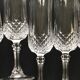 Set de 10 flûtes à champagne cristallin taillé