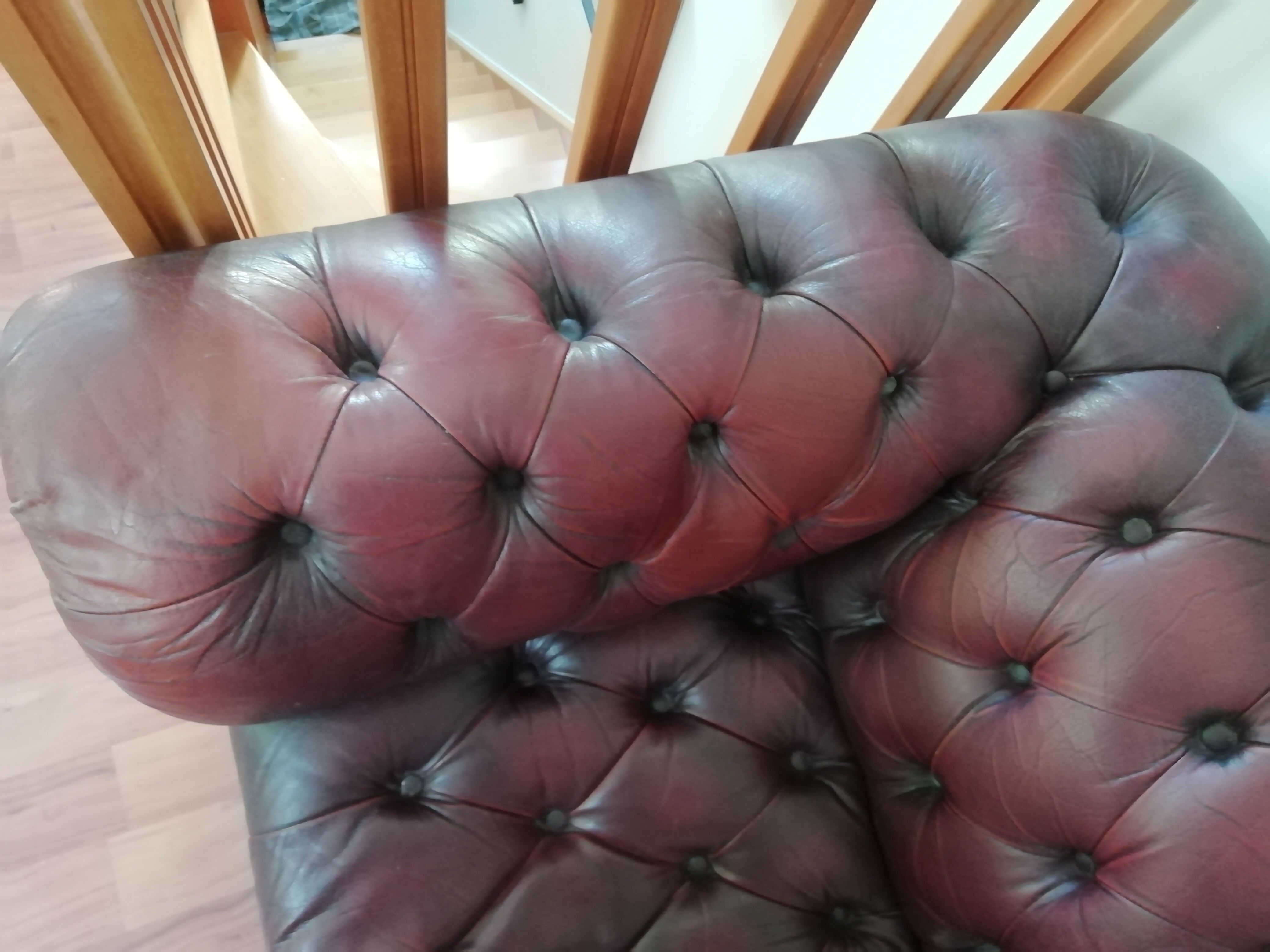 Sofa Chesterfield Vintage 60's-80's red burgundy
