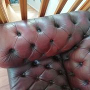 Canapé chesterfield vintage 60's-80's rouge bordeaux
