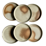 Flat stoneware plates