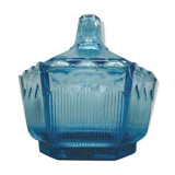 Art Deco blue glass sugar
